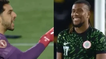 لقطة ركلة الجزاء.. ماذا قال مصطفى شوبير لنجم نيجيريا أليكس أيوبي؟